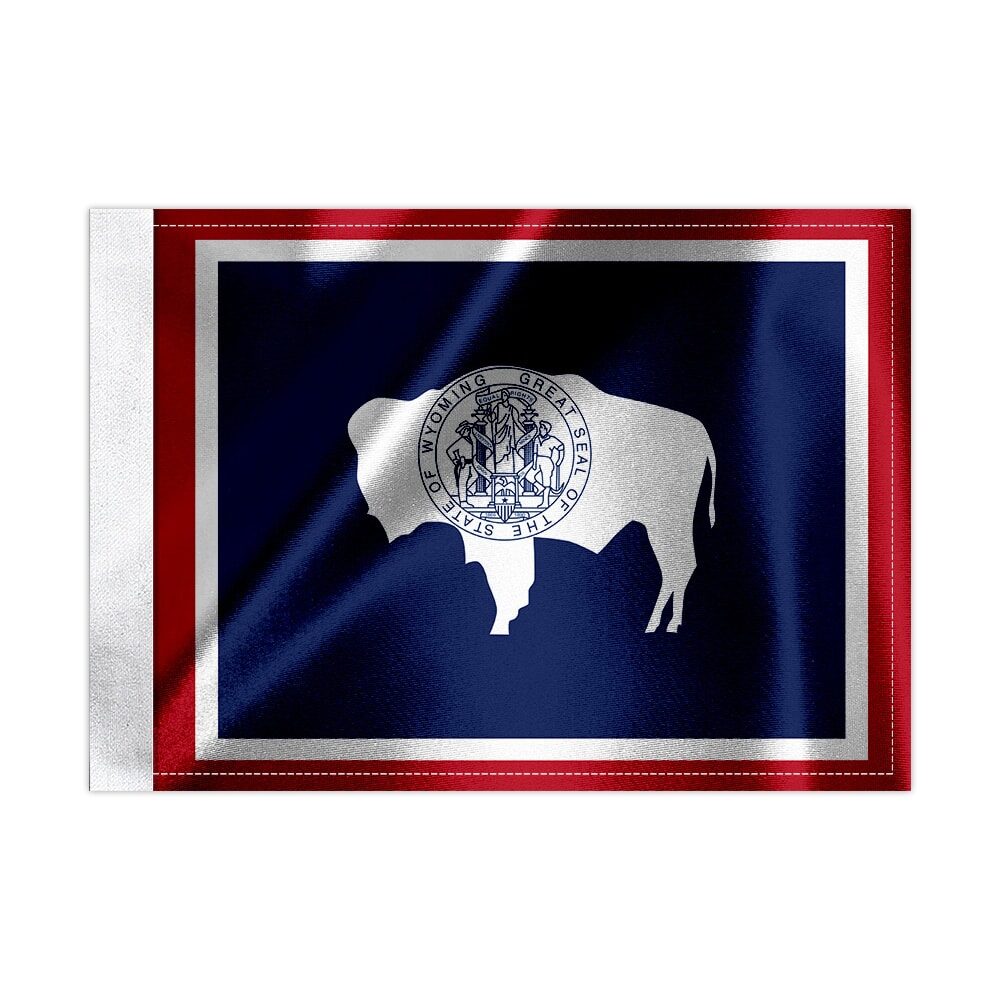 Wyoming state flag for cars trucks and motorcycles